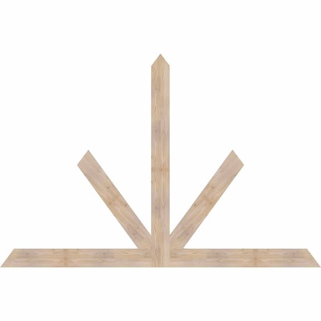 Ekena Millwork Saratoga Smooth Timber Gable Bracket, Douglas Fir, 96"W x 64"H x 1 1/2"D x 5 1/2"F, 16/12 Pitch GBW096X64X0206SAR00SDF